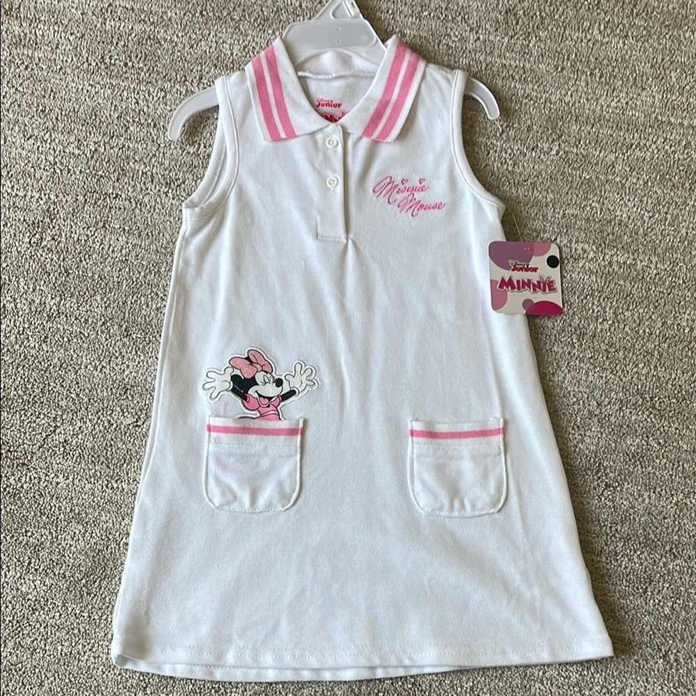Disney White and Pink Minnie Mouse Dress